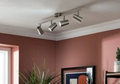 Habitat Brushed Chrome 4 Light Spotlight Bar -Cooking and dining Shop 7911525 R Z003C