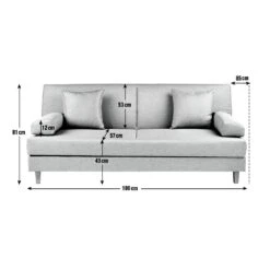 Habitat Chase Fabric Clic Clac Sofa Bed - Light Grey 13 Habitat Chase Fabric Clic Clac Sofa Bed - Light Grey -Cooking and dining Shop 7929809 R Z020A