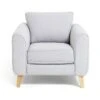 Habitat Cooper Fabric Armchair - Light Grey