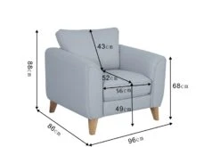 Habitat Cooper Fabric Armchair - Light Grey -Cooking and dining Shop 7956377 R Z020A