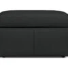 Habitat Gabe Leather Storage Footstool - Black