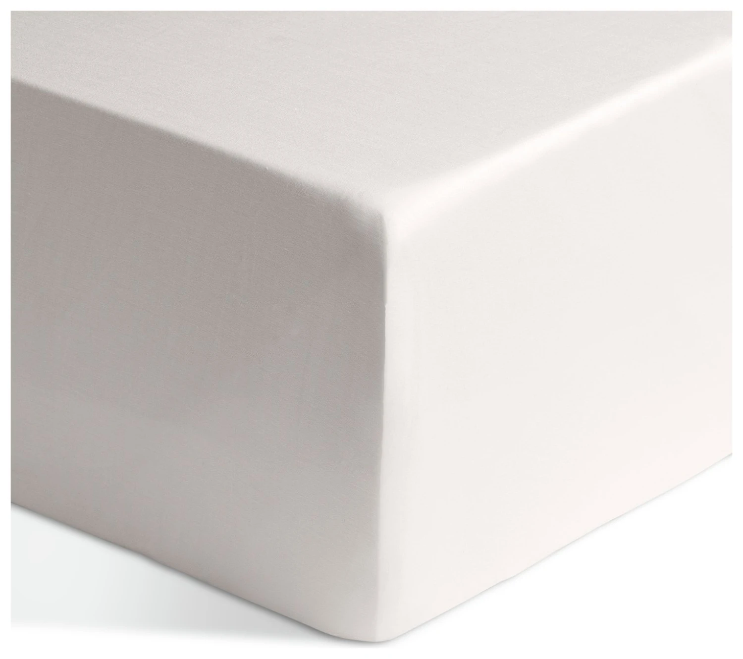 Habitat Egyptian Cotton 400TC Cream Fitted Sheet - Single 1 Habitat Egyptian Cotton 400TC Cream Fitted Sheet - Single