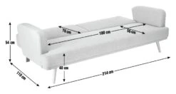 Habitat Andy 3 Seater Fabric Clic Clac Sofa Bed - Grey -Cooking and dining Shop 8171168 R Z002A