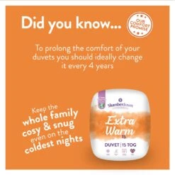 Slumberdown Extra Warm 15 Tog Duvet - Single -Cooking and dining Shop 8268260 R Z007A