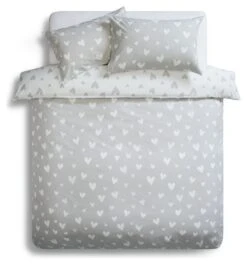 Habitat Hearts Grey & White Bedding Set - Single -Cooking and dining Shop 8291251 R Z004A