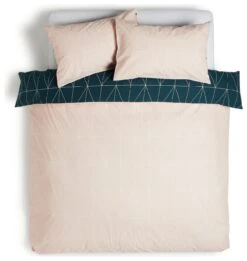 Habitat Geo Teal & Blush Reversible Bedding Set - Single -Cooking and dining Shop 8299947 R Z004A