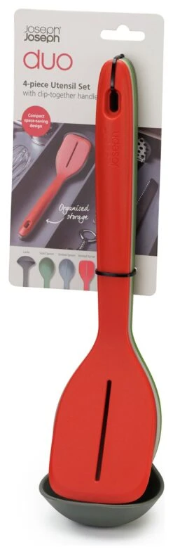 Joseph Joseph Duo 4 Piece Utensil Set With Clip Handle -Cooking and dining Shop 8471947 R Z006A