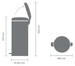 Brabantia New Icon 30 Litre Bin - Platinum -Cooking and dining Shop 8491491 R Z020A