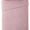 Habitat Cotton Rich Plain Blush Pink Bedding Set - Single