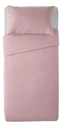 Habitat Cotton Rich Plain Blush Pink Bedding Set - Single
