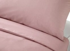 Habitat Cotton Rich Plain Blush Pink Bedding Set - Single -Cooking and dining Shop 8672784 R Z003A