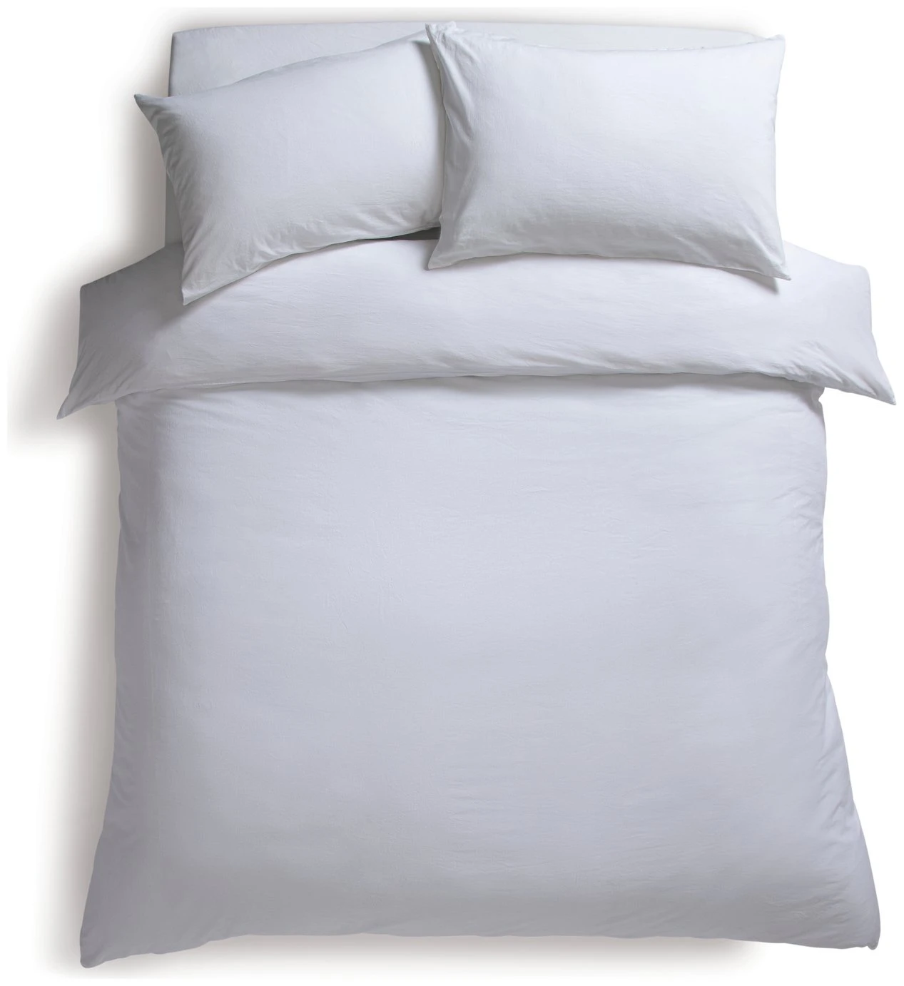 Habitat Stonewashed Cotton Plain White Bedding Set - Single 3 Habitat Stonewashed Cotton Plain White Bedding Set - Single - Image 3