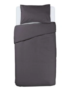 Best Seller 21 Habitat Cotton Rich Plain Charcoal Bedding Set - Single