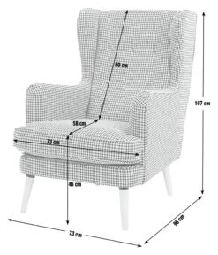 Habitat Callie Fabric Wingback Chair - Blush Pink 12 Habitat Callie Fabric Wingback Chair - Blush Pink -Cooking and dining Shop 8839895 R E001