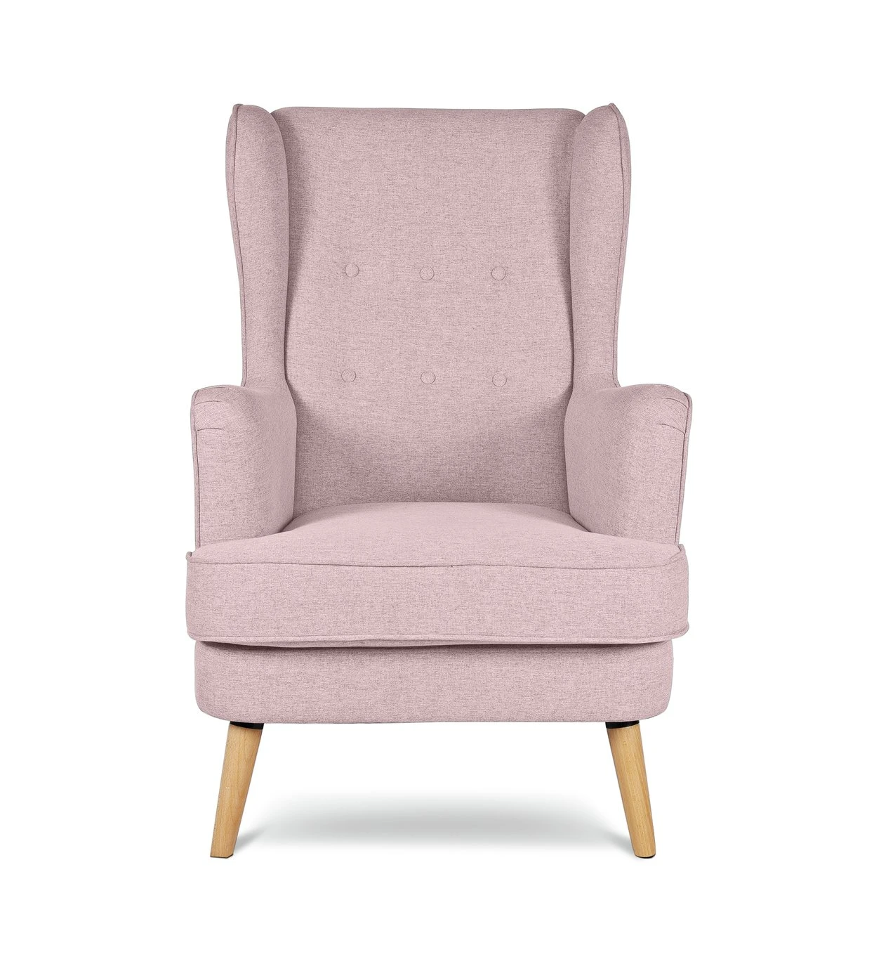 Habitat Callie Fabric Wingback Chair - Blush Pink 1 Habitat Callie Fabric Wingback Chair - Blush Pink