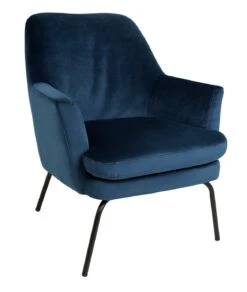 Habitat Celine Velvet Accent Chair - Blue -Cooking and dining Shop 8874702 R Z008A