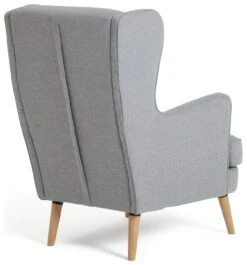 Habitat Callie Fabric Wingback Chair- Light Grey -Cooking and dining Shop 8884950 R Z003A