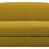 Habitat Layla Velvet 3 Seater Sofa - Yellow