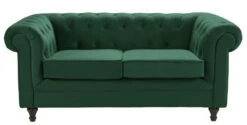 Habitat Chesterfield Velvet 2 Seater Sofa - Green