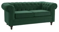 Habitat Chesterfield Velvet 2 Seater Sofa - Green -Cooking and dining Shop 8889924 R Z004A