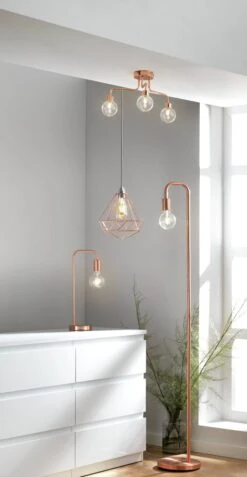 Habitat Rayner Steel LED Desk Lamp - Rose Gold -Cooking and dining Shop 8899031 R Z002C