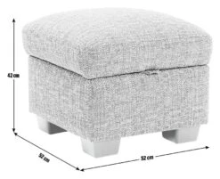 Habitat Lisbon Fabric Storage Footstool - Charcoal 9 Habitat Lisbon Fabric Storage Footstool - Charcoal -Cooking and dining Shop 8909086 R E001