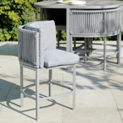Habitat Nordic 4 Seater Rattan Patio Set - Grey -Cooking and dining Shop 8925620 R Z004C