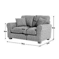 Habitat Lisbon Fabric 2 Seater Sofa - Charcoal 12 Habitat Lisbon Fabric 2 Seater Sofa - Charcoal -Cooking and dining Shop 8948858 R E001