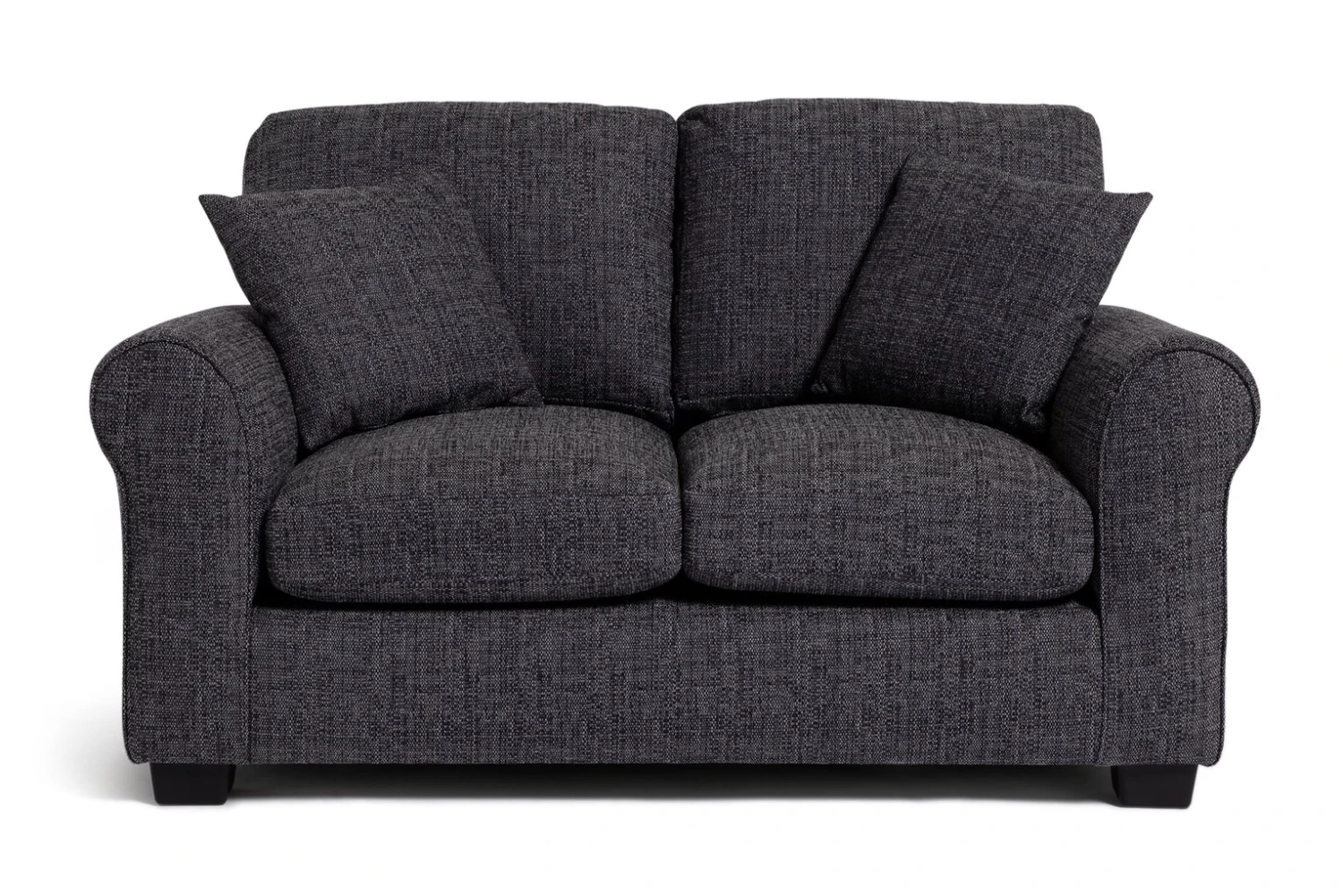 Habitat Lisbon Fabric 2 Seater Sofa - Charcoal 1 Habitat Lisbon Fabric 2 Seater Sofa - Charcoal