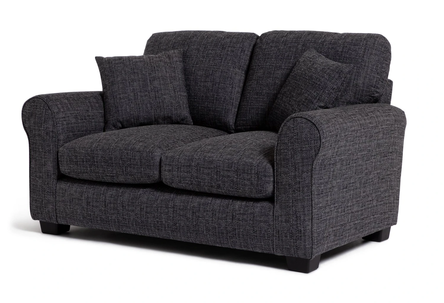 Habitat Lisbon Fabric 2 Seater Sofa - Charcoal 5 Habitat Lisbon Fabric 2 Seater Sofa - Charcoal - Image 5