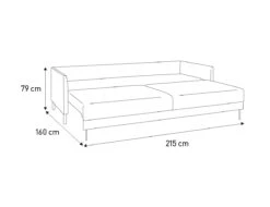 Habitat Hyde 3 Seater Fabric Sofa Bed - Orange -Cooking and dining Shop 8972219 R Z020A
