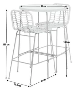 Habitat 2 Seater Bamboo Garden Bar Bistro Set -Cooking and dining Shop 8974145 R E001