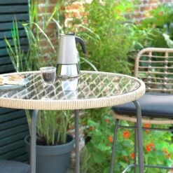 Habitat 2 Seater Bamboo Garden Bar Bistro Set -Cooking and dining Shop 8974145 R Z003C