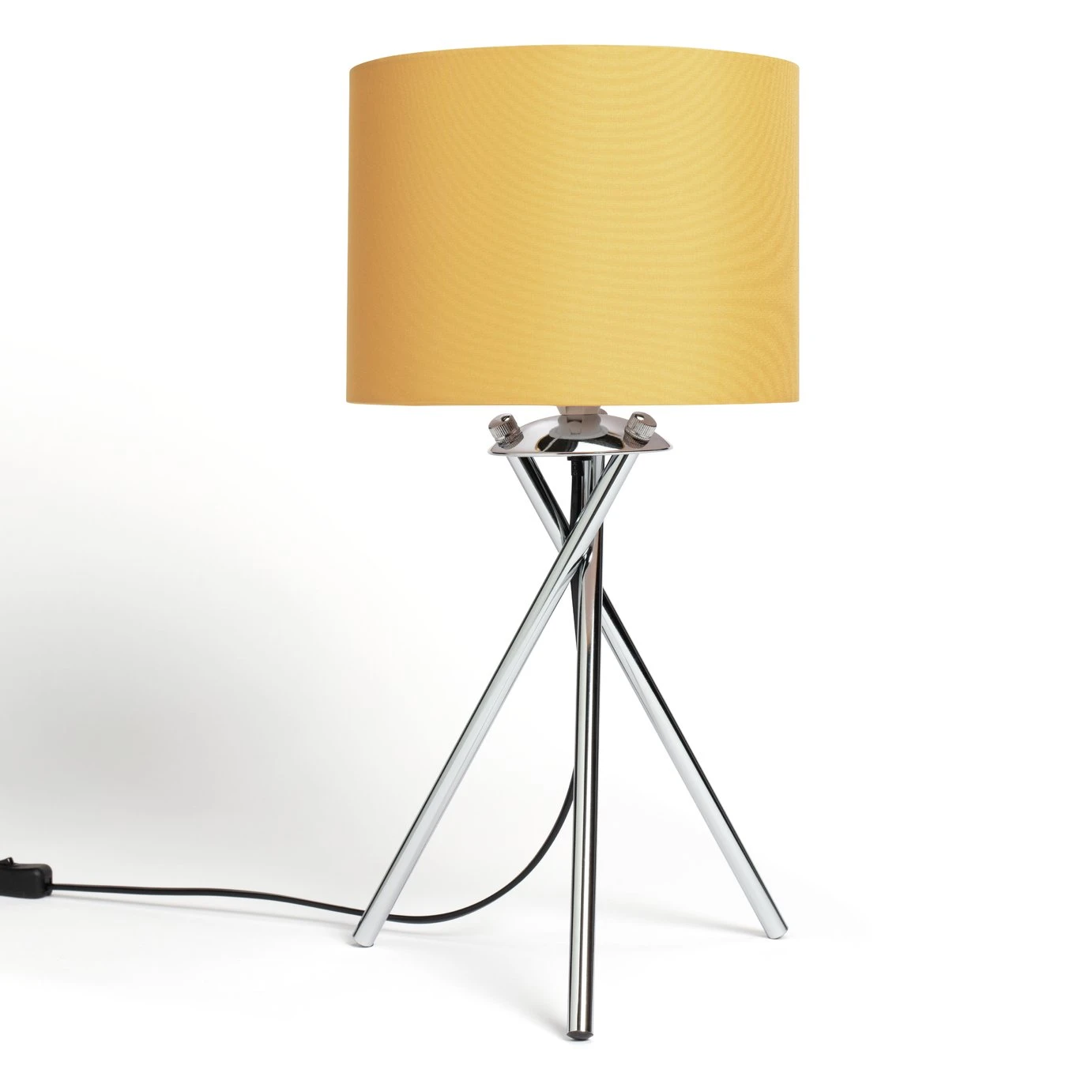 Habitat Tripod Table Lamp - Mustard And Chrome 3 Habitat Tripod Table Lamp - Mustard And Chrome - Image 3