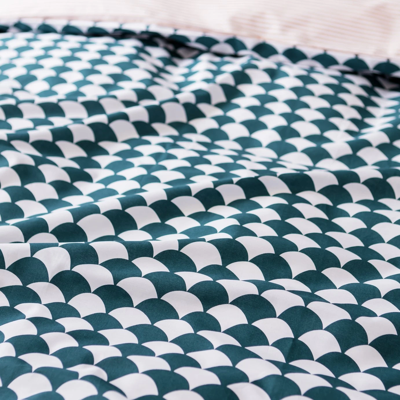 Habitat Cotton Scallop Teal Reversible Bedding Set - Double 7 Habitat Cotton Scallop Teal Reversible Bedding Set - Double - Image 7