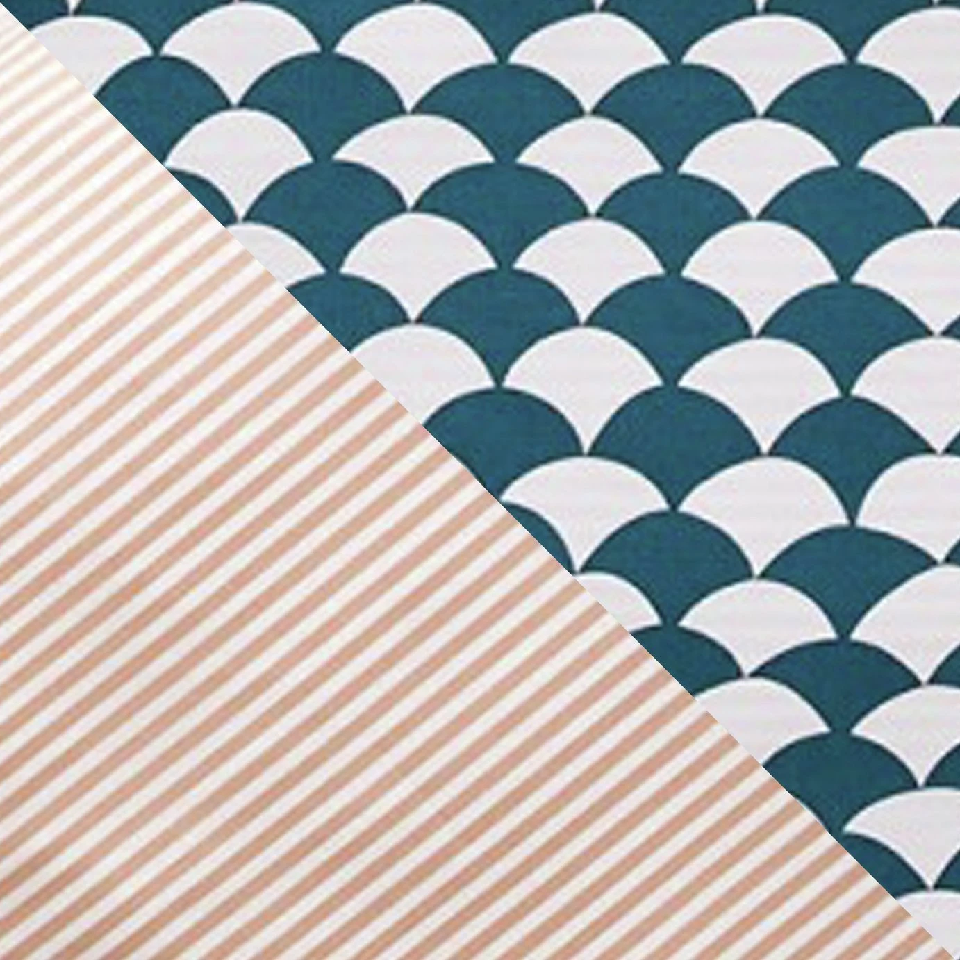 Habitat Cotton Scallop Teal Reversible Bedding Set - Double 9 Habitat Cotton Scallop Teal Reversible Bedding Set - Double - Image 9