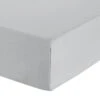 Habitat Cotton Rich Plain Dove Grey Flat Sheet - Single
