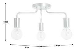 Habitat Rayner Steel 3 Light LED Flush Ceiling Light - Brass -Cooking and dining Shop 9048946 R E001