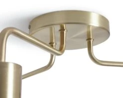 Habitat Rayner Steel 3 Light LED Flush Ceiling Light - Brass -Cooking and dining Shop 9048946 R Z003A