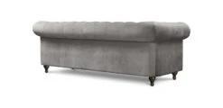 Habitat Chesterfield Velvet 3 Seater Sofa - Light Grey -Cooking and dining Shop 9112913 R Z003A