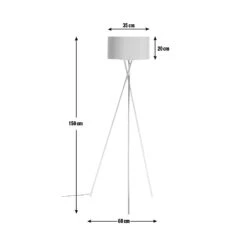 Habitat Tripod Floor Lamp - Grey And Chrome 17 Habitat Tripod Floor Lamp - Grey And Chrome -Cooking and dining Shop 9132742 R Z001E
