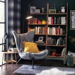 Habitat Robbie Fabric Accent Chair - Grey -Cooking and dining Shop 9134362 R Z002C