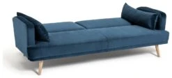 Habitat Andy 3 Seater Velvet Clic Clac Sofa Bed - Blue -Cooking and dining Shop 9160659 R Z003A