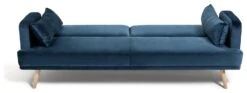 Habitat Andy 3 Seater Velvet Clic Clac Sofa Bed - Blue -Cooking and dining Shop 9160659 R Z006A