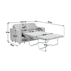 Habitat Apartment 2 Seater Fabric Sofa Bed - Navy -Cooking and dining Shop 9169296 R Z020A