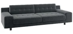 Habitat Hendricks Velvet 4 Seater Sofa - Dark Grey -Cooking and dining Shop 9176368 R Z008A