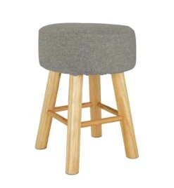 Habitat Sophie Small Fabric Stool - Light Grey -Cooking and dining Shop 9180873 R Z002A