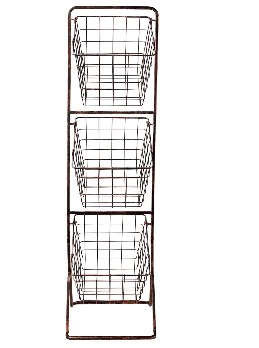 Habitat 3 Tier Antique Finish Vegetable Stand 3 Habitat 3 Tier Antique Finish Vegetable Stand - Image 3