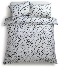 Habitat Cotton Dot Penny White & Black Bedding Set - Single 8 Habitat Cotton Dot Penny White & Black Bedding Set - Single -Cooking and dining Shop 9199747 R Z002A