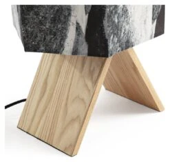 Habitat Whiteleaf Printed Column Floor Lamp - Black & White -Cooking and dining Shop 9201910 R Z003A